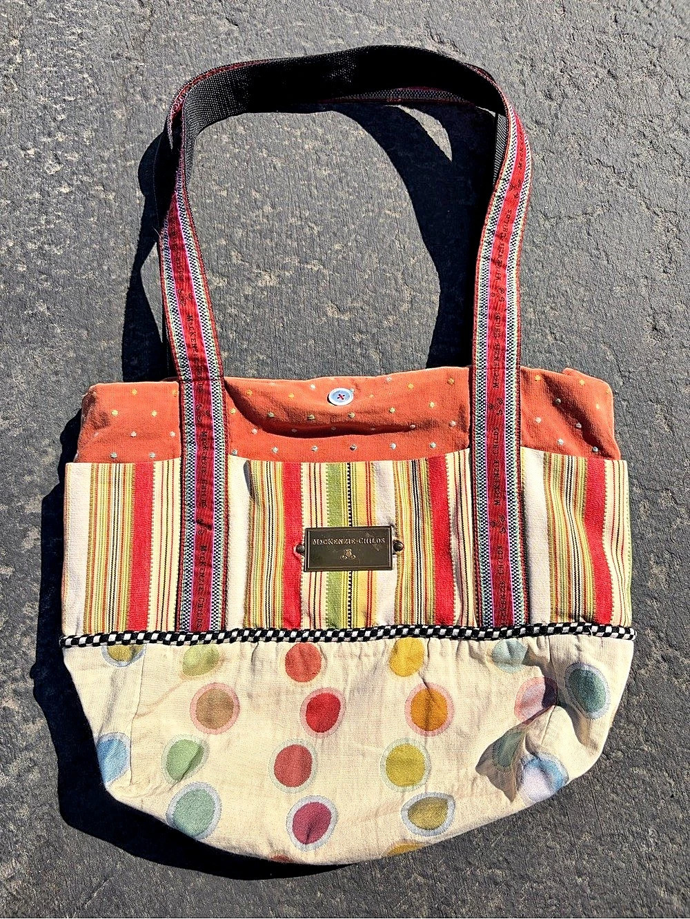 Mackenzie-Childs Tote Bag in Orange & Multicolor